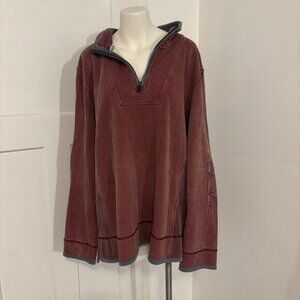 Fat Face The Iconic Airlie XXL Dusty Nantucket Red Quarter Zip Golf Pullover